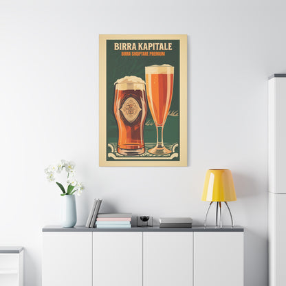 "Vintage Birra Kapitale Poster - Birra Kapitale Premium Frameless Stretched Matte Canvas" Matte Canvas, Stretched, 1.25"