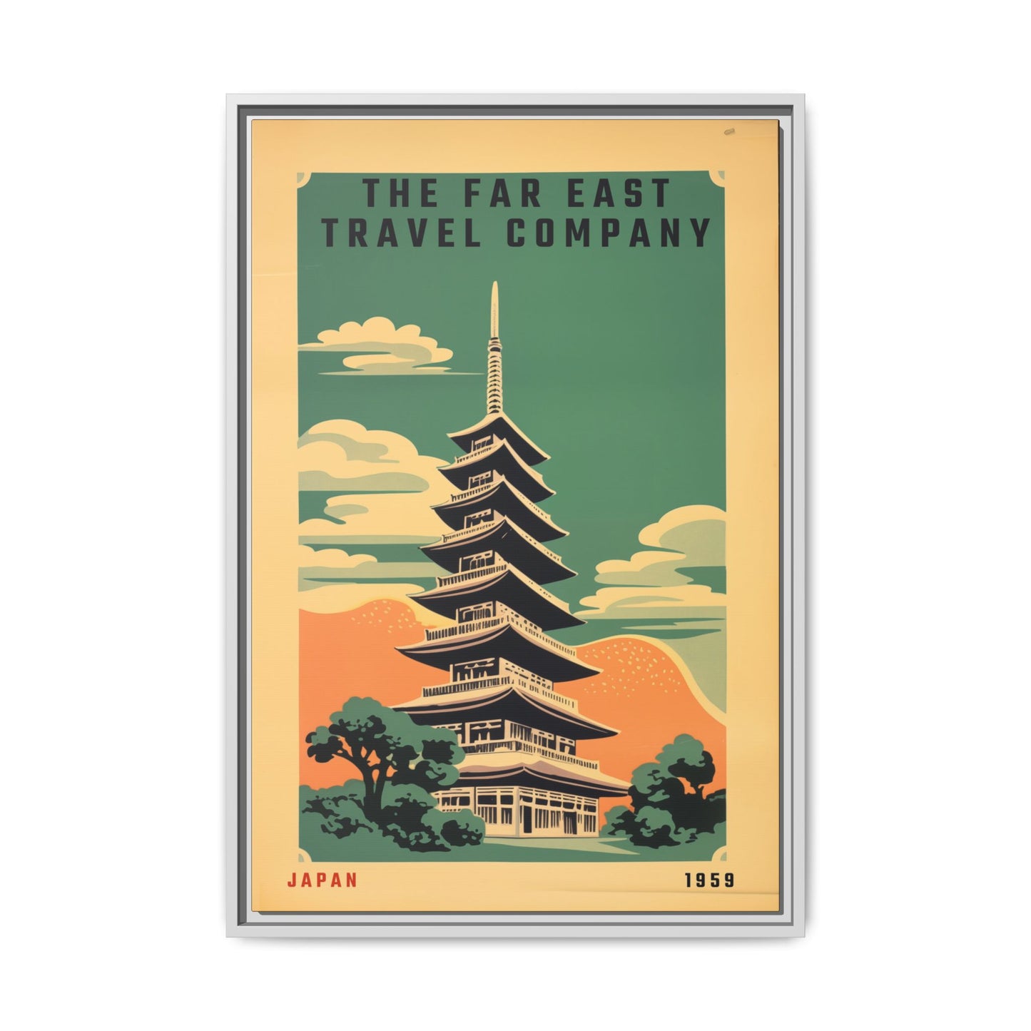 Japan Pagoda Vintage Poster | Museum-Quality Fine Art Print