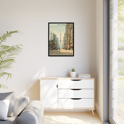 Tokyo Tower Vintage Travel Poster | Museum-Quality Fine Art Print