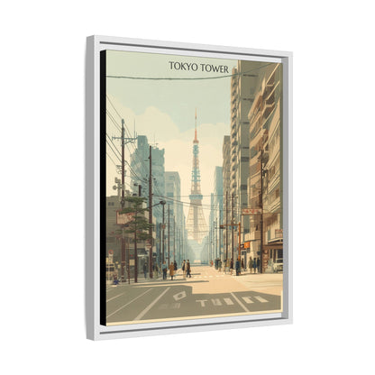 Tokyo Tower Vintage Travel Poster | Museum-Quality Fine Art Print