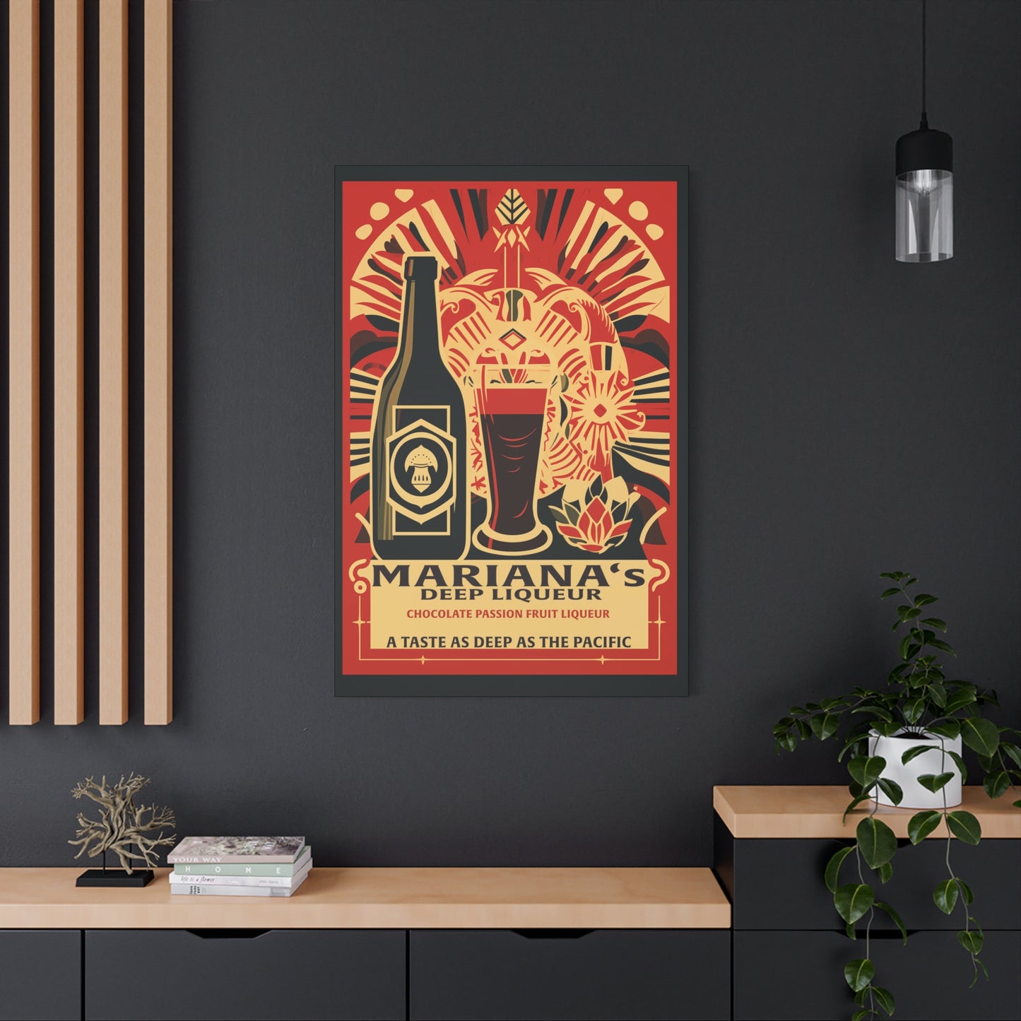 "Mariana’s Deep Liqueur Chocolate Passionfruit Canvas" Matte Canvas, Stretched, 1.25"