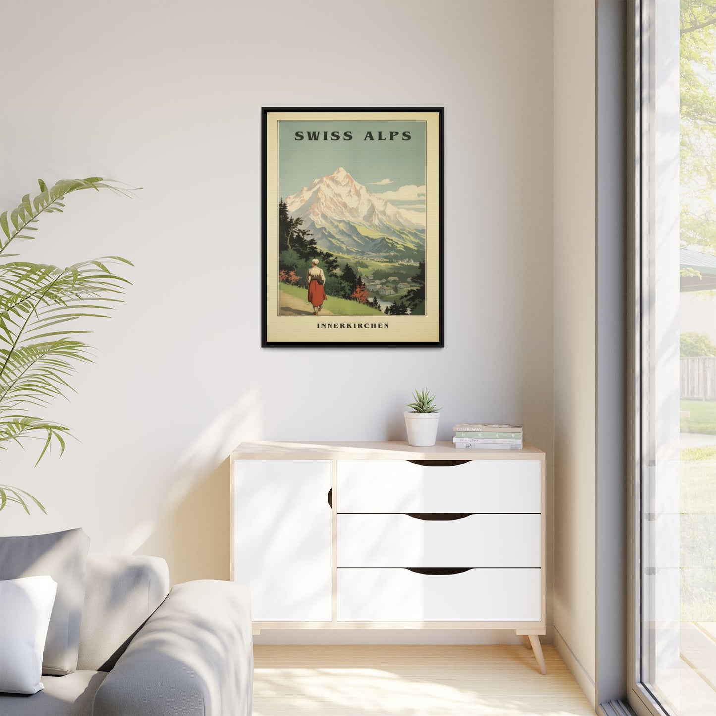 Swiss Alps Vintage Travel Poster | Fine Art Print