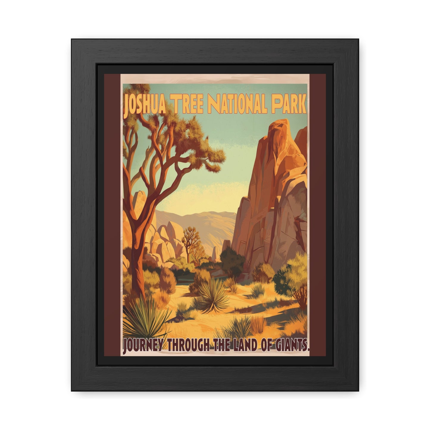 Joshua Tree National Park Framed Poster — Vintage Travel Wall Art_M