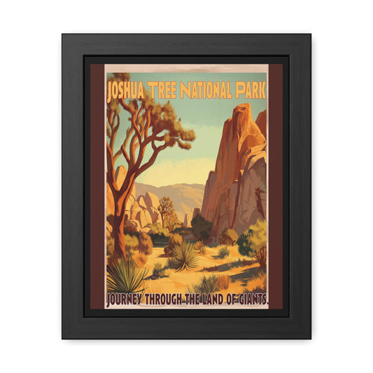 Joshua Tree National Park Framed Poster — Vintage Travel Wall Art_M