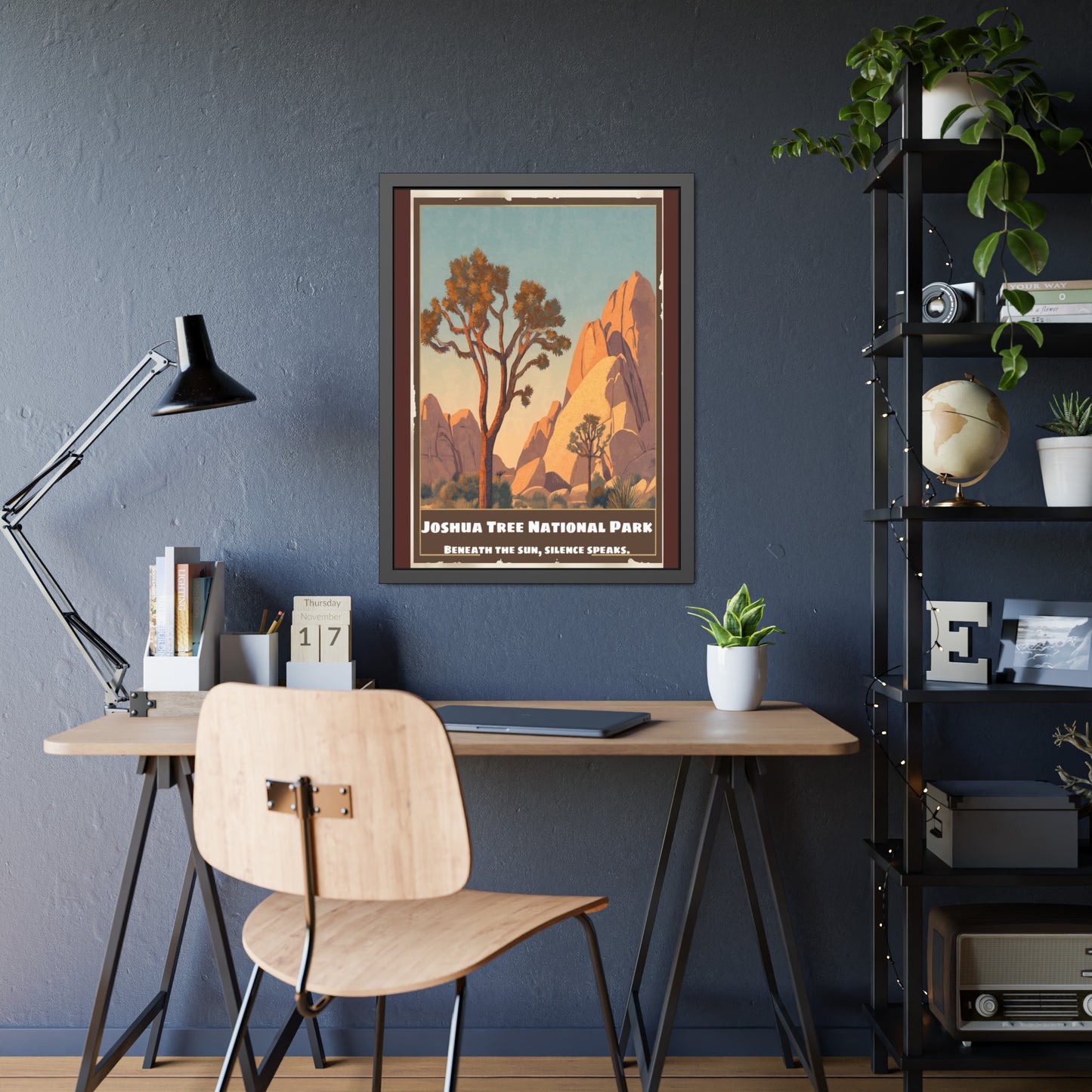 Framed Poster — Joshua Tree National Park Vintage Travel Art