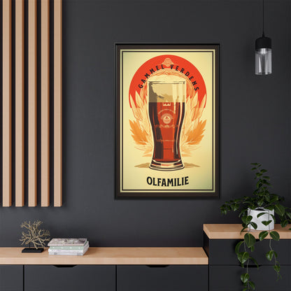 Old World beer, Danish beer. Matte Canvas, Black Frame