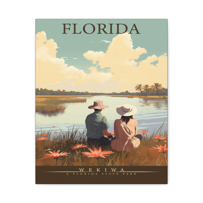 "Vintage Florida Wekiwa State Park Poster - Matte Canvas Stretched Wall Art" Matte Canvas, Stretched, 1.25"