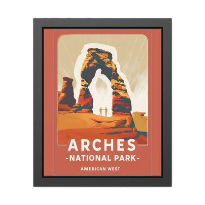 Arches National Park Framed Poster — Vintage American West Travel Art