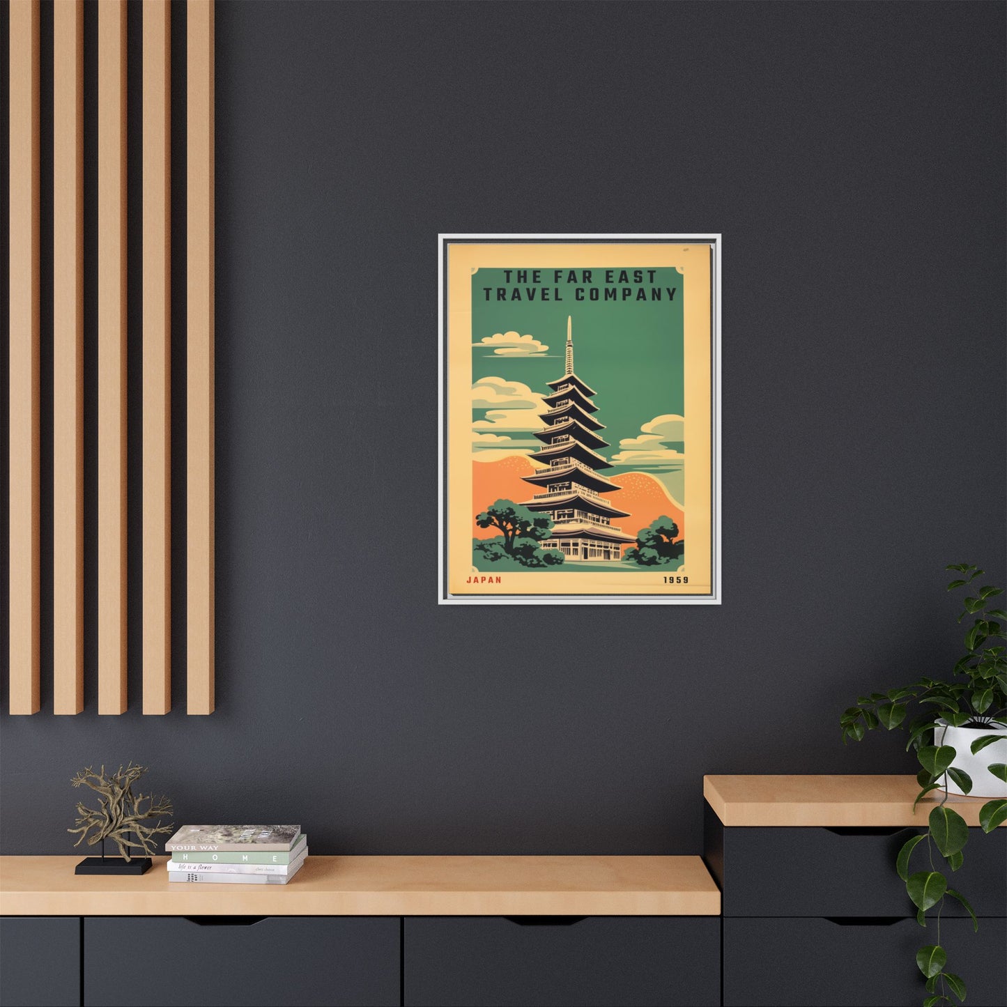 Japan Pagoda Vintage Poster | Museum-Quality Fine Art Print