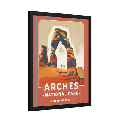 Arches National Park Framed Poster — Vintage American West Travel Art