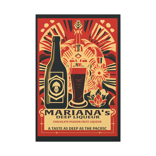 "Mariana’s Deep Liqueur Chocolate Passionfruit Canvas" Matte Canvas, Stretched, 1.25"