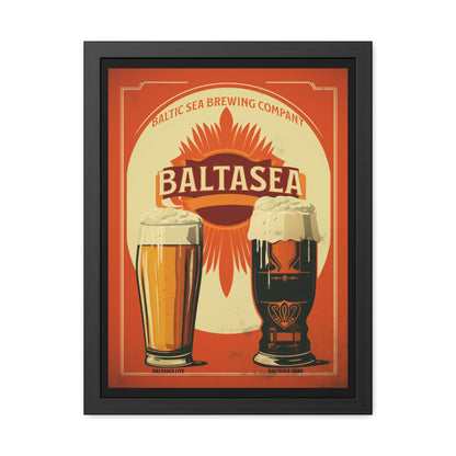 Vintage Beer Poster - Baltasea Brewing Company Art Print Framed Posters