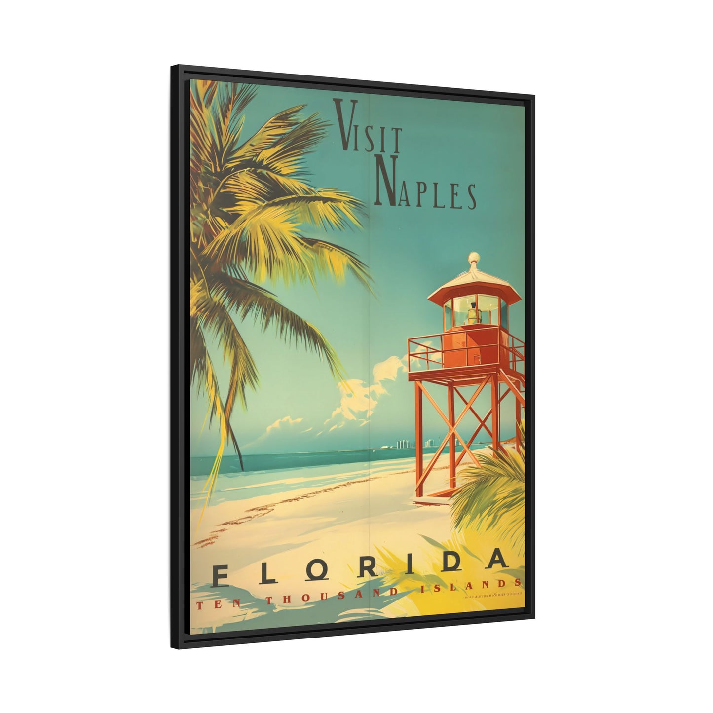 Naples Florida Vintage Beach Poster | Museum-Quality Fine Art Print