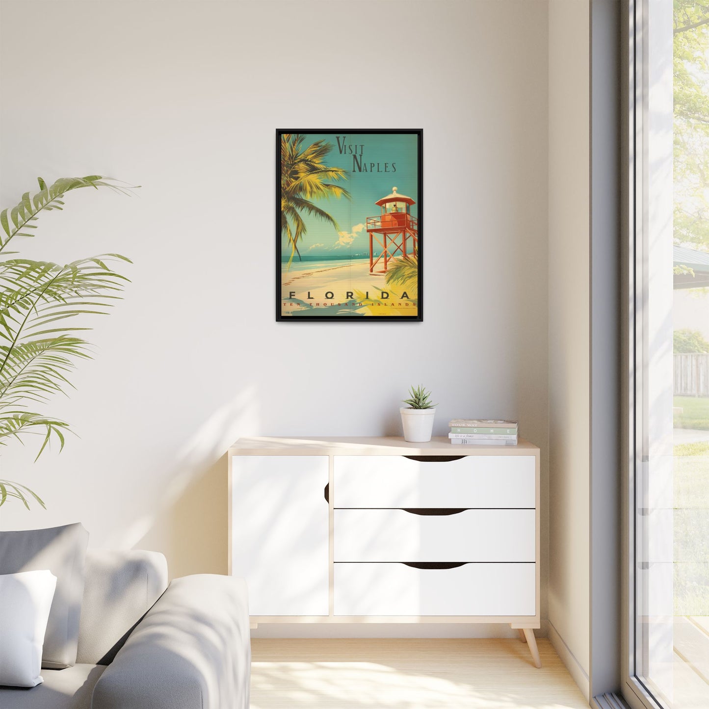 Naples Florida Vintage Beach Poster | Museum-Quality Fine Art Print