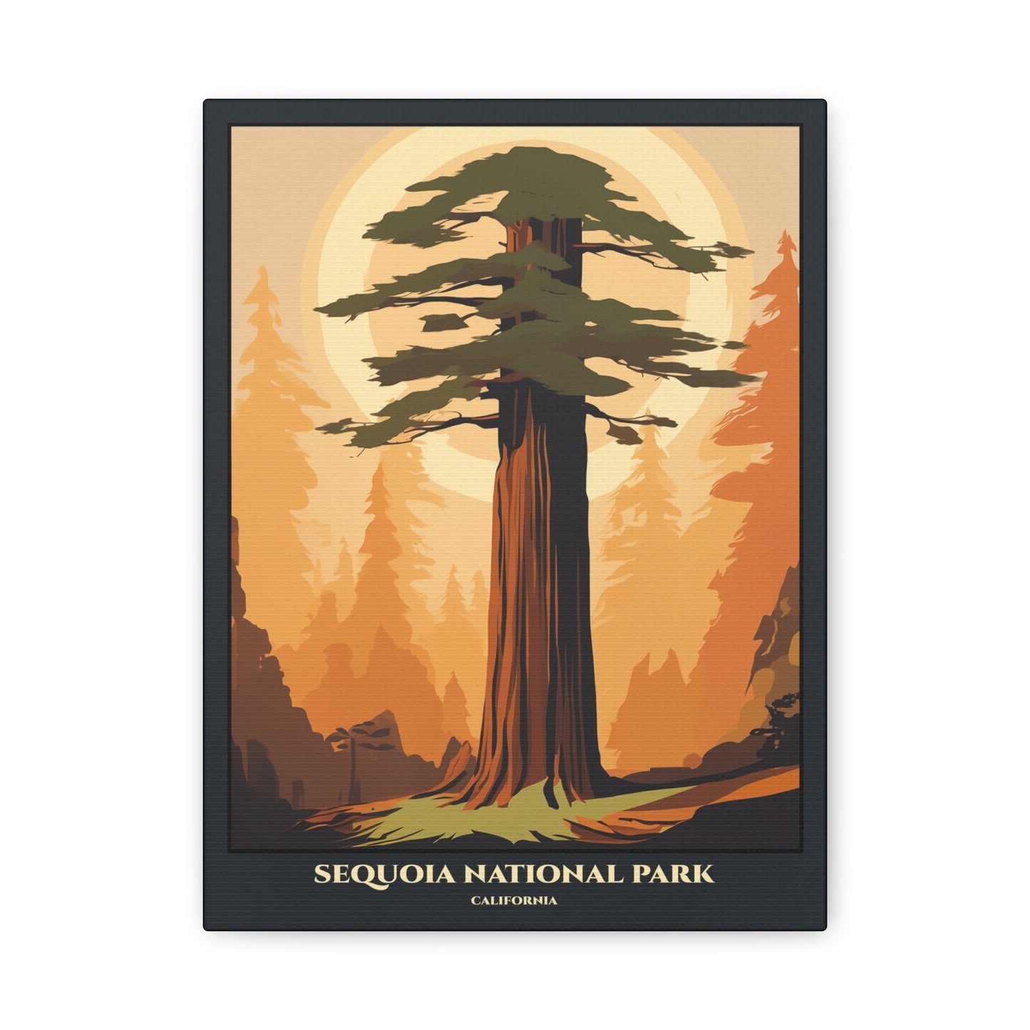 "Sequoia National Park Poster - California Matte Stretched Canvas Wall Art" Matte Canvas, Stretched, 1.25"