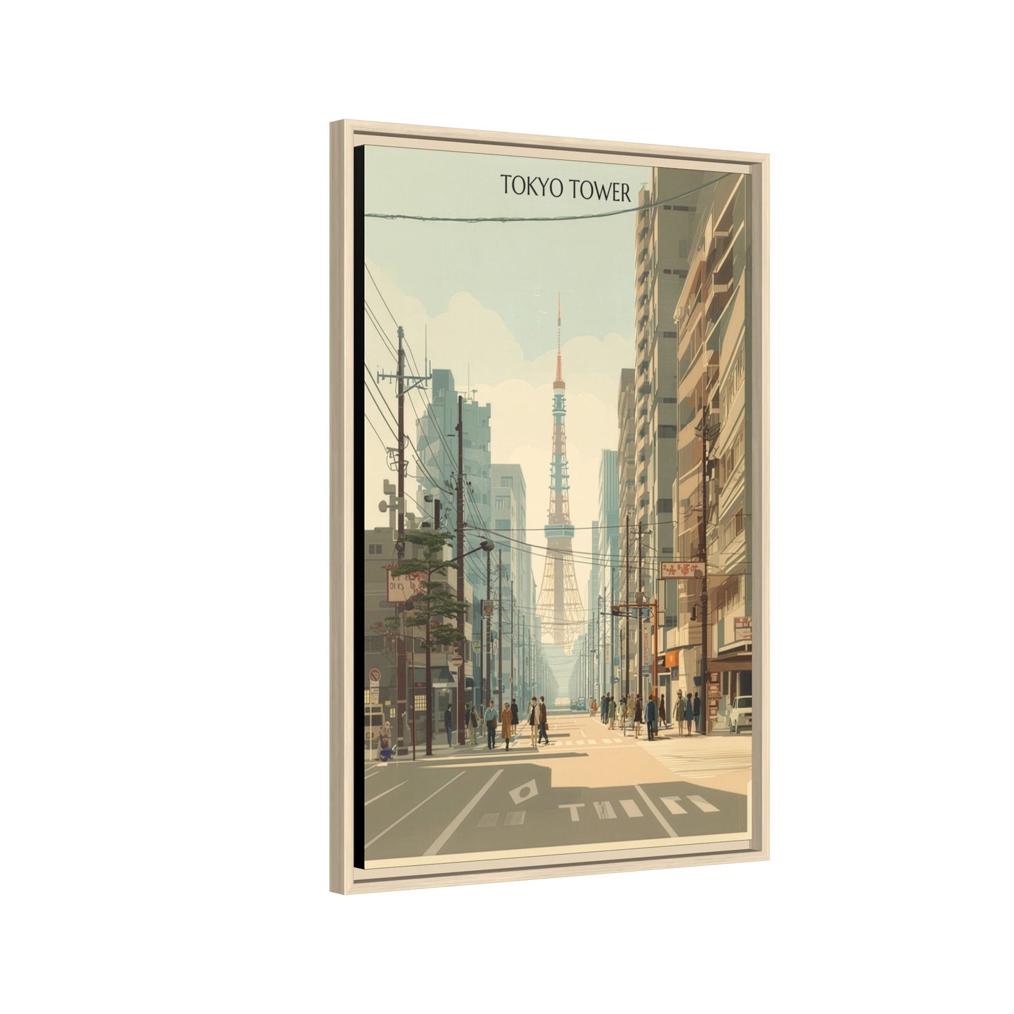 Tokyo Tower Vintage Travel Poster | Museum-Quality Fine Art Print
