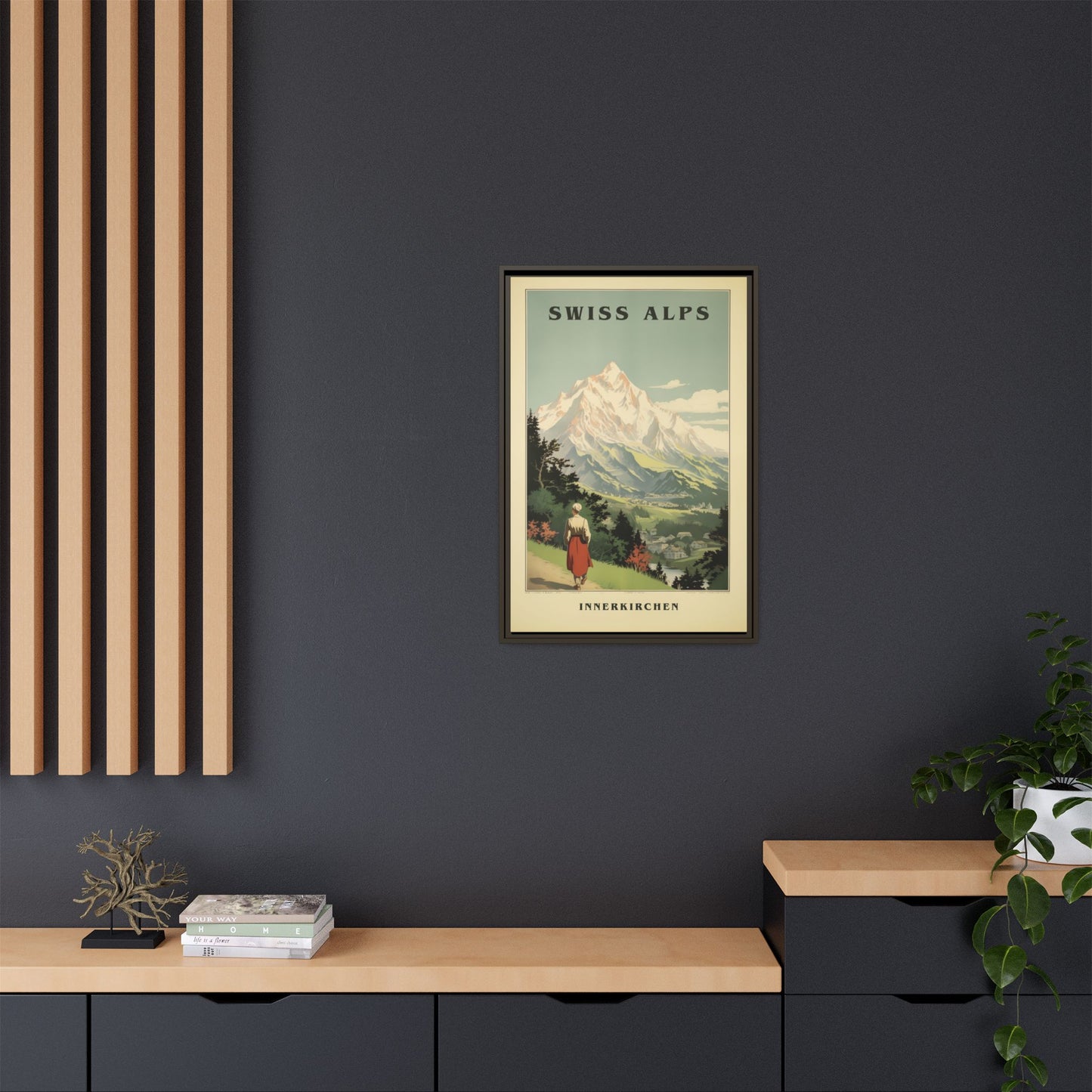 Swiss Alps Vintage Travel Poster | Fine Art Print