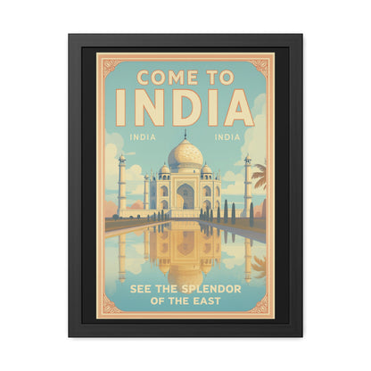 Vintage India Travel Framed Poster — See the Splendor of the East | Vintageanna_M