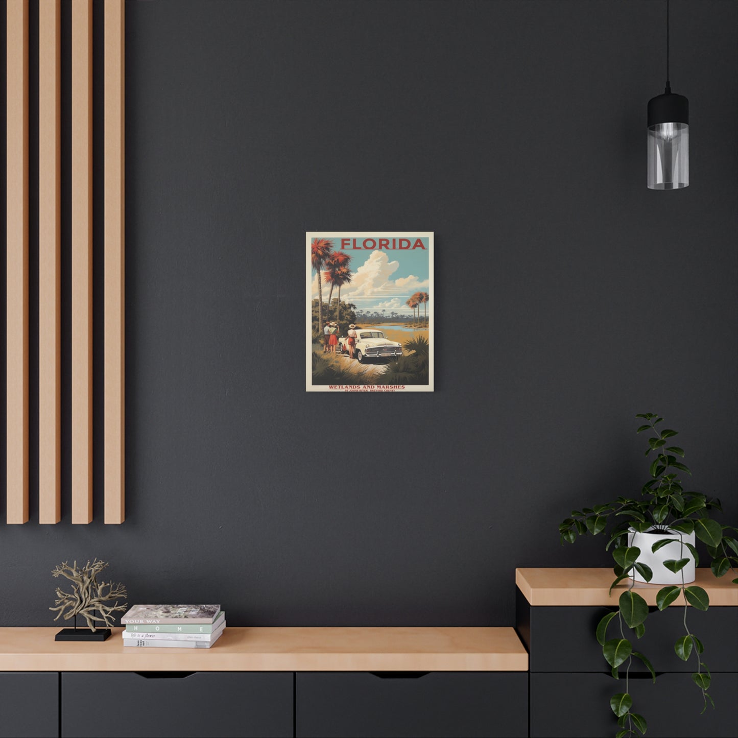 Florida Wetlands St. Johns River Vintage Canvas | Stretched Canvas