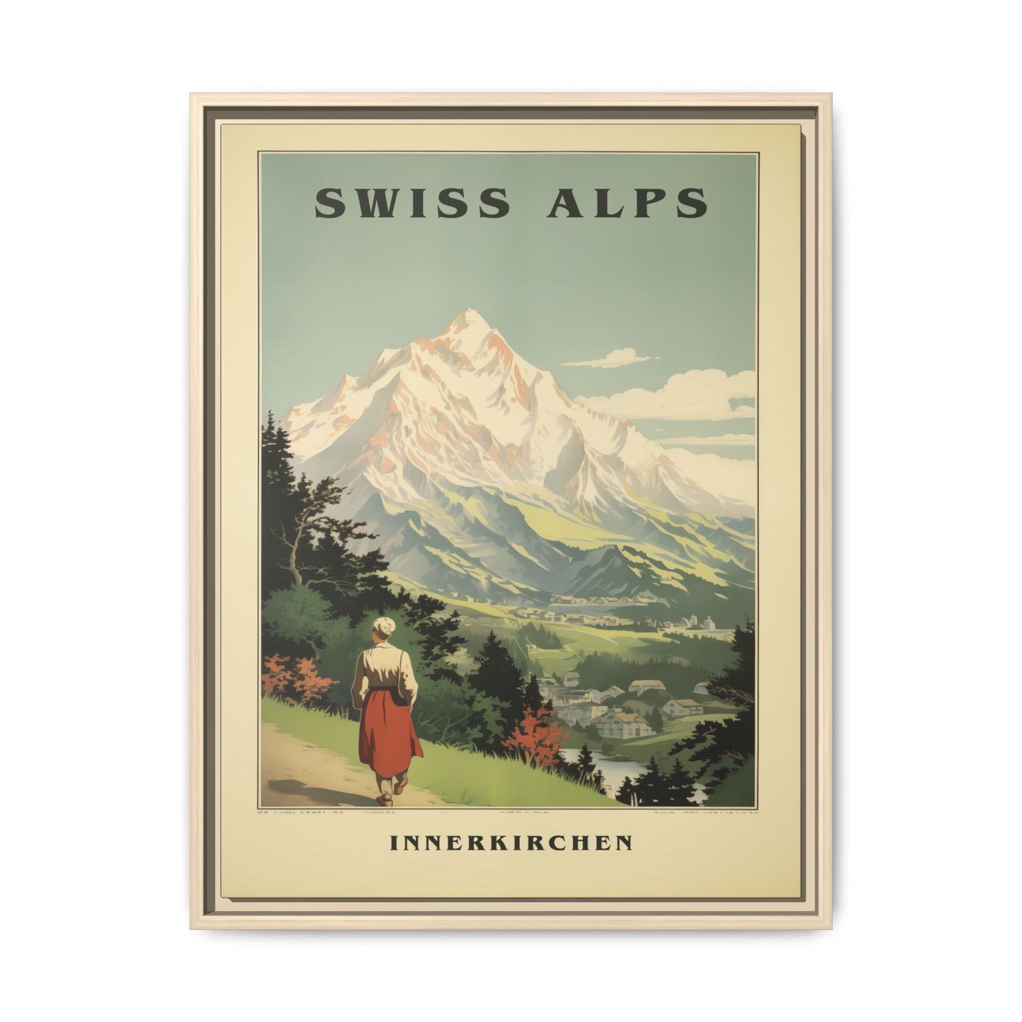 Swiss Alps Vintage Travel Poster | Fine Art Print
