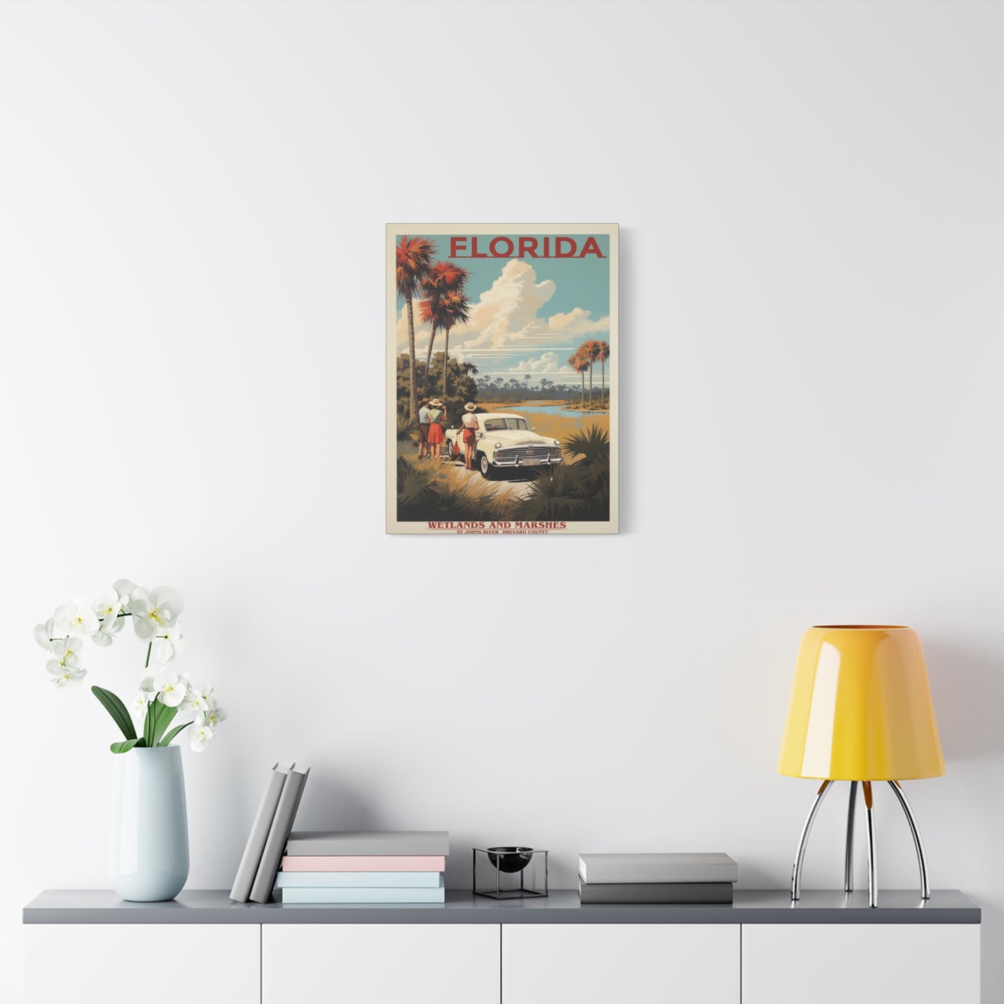 Florida Wetlands St. Johns River Vintage Canvas | Stretched Canvas