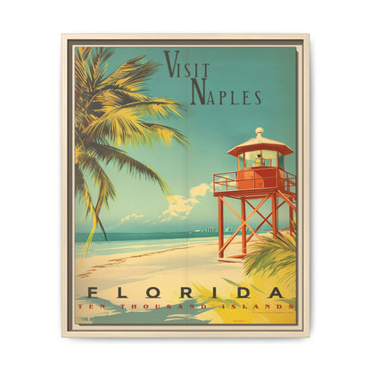 Naples Florida Vintage Beach Poster | Museum-Quality Fine Art Print