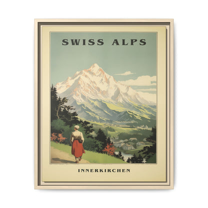 Swiss Alps Vintage Travel Poster | Fine Art Print