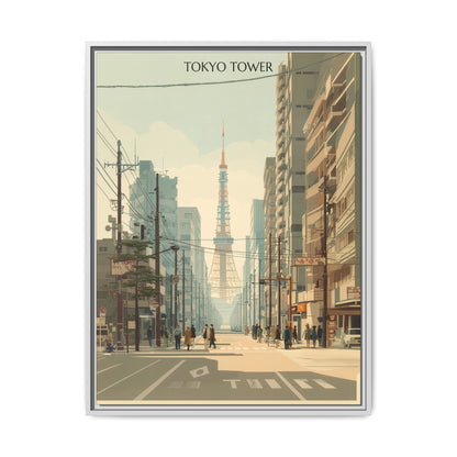 Tokyo Tower Vintage Travel Poster | Museum-Quality Fine Art Print