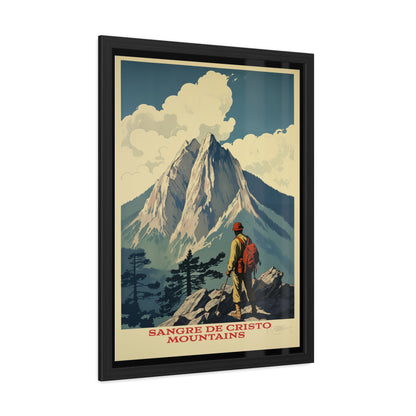 Vintage Colorado Poster - Sangre de Cristo Mountains in Southern Colorado Art Framed Posters