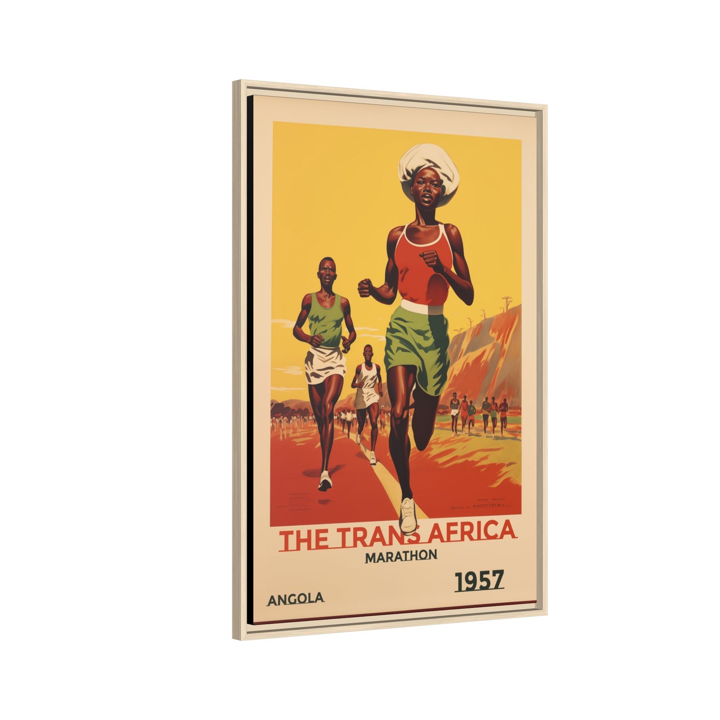 Trans-Africa Marathon 1957 Vintage Poster | Fine Art Print