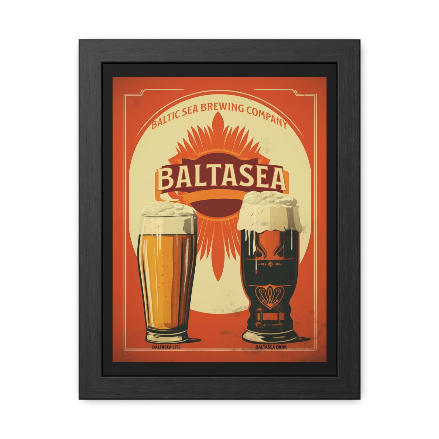 Vintage Beer Poster - Baltasea Brewing Company Art Print Framed Posters