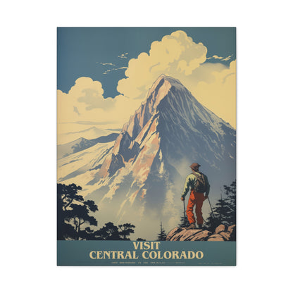 "Visit Central Colorado Poster - Matte Stretched Canvas Wall Art" Matte Canvas, Stretched, 1.25"