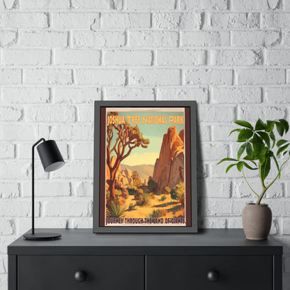 Framed Poster — Joshua Tree National Park Vintage Travel Print