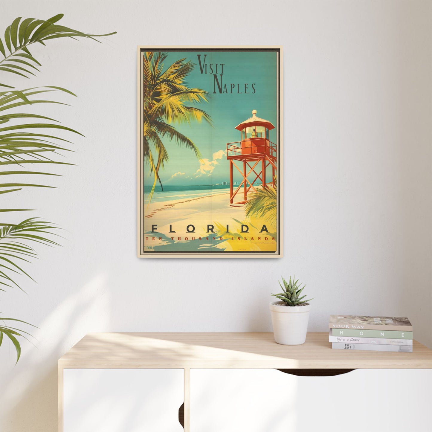 Naples Florida Vintage Beach Poster | Museum-Quality Fine Art Print