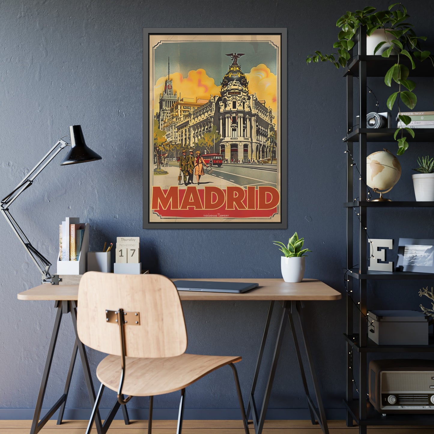 Madrid Vintage Travel Poster — Framed Paper Poster