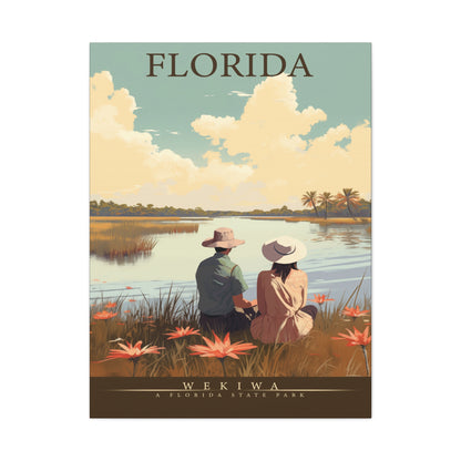 "Vintage Florida Wekiwa State Park Poster - Matte Canvas Stretched Wall Art" Matte Canvas, Stretched, 1.25"