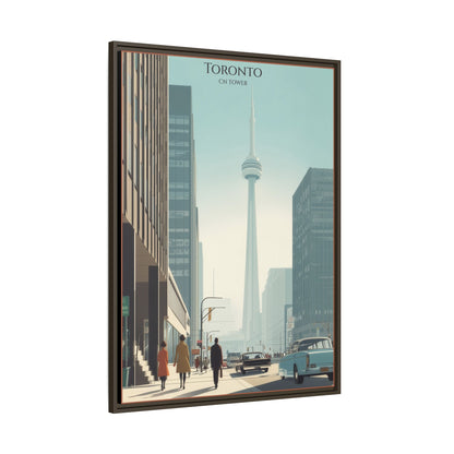 Toronto CN Tower Vintage Travel Poster | Museum-Quality Fine Art Print