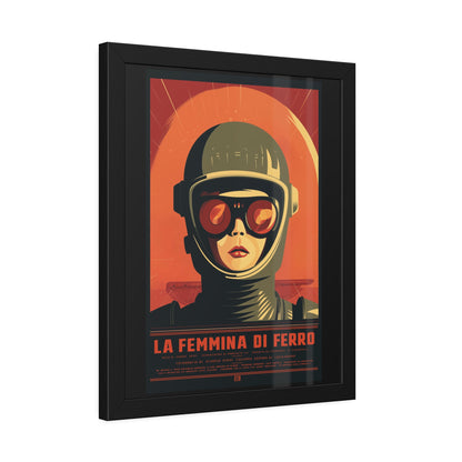 Framed Poster — La Femmina di Ferro Retro Sci‑Fi Art Print