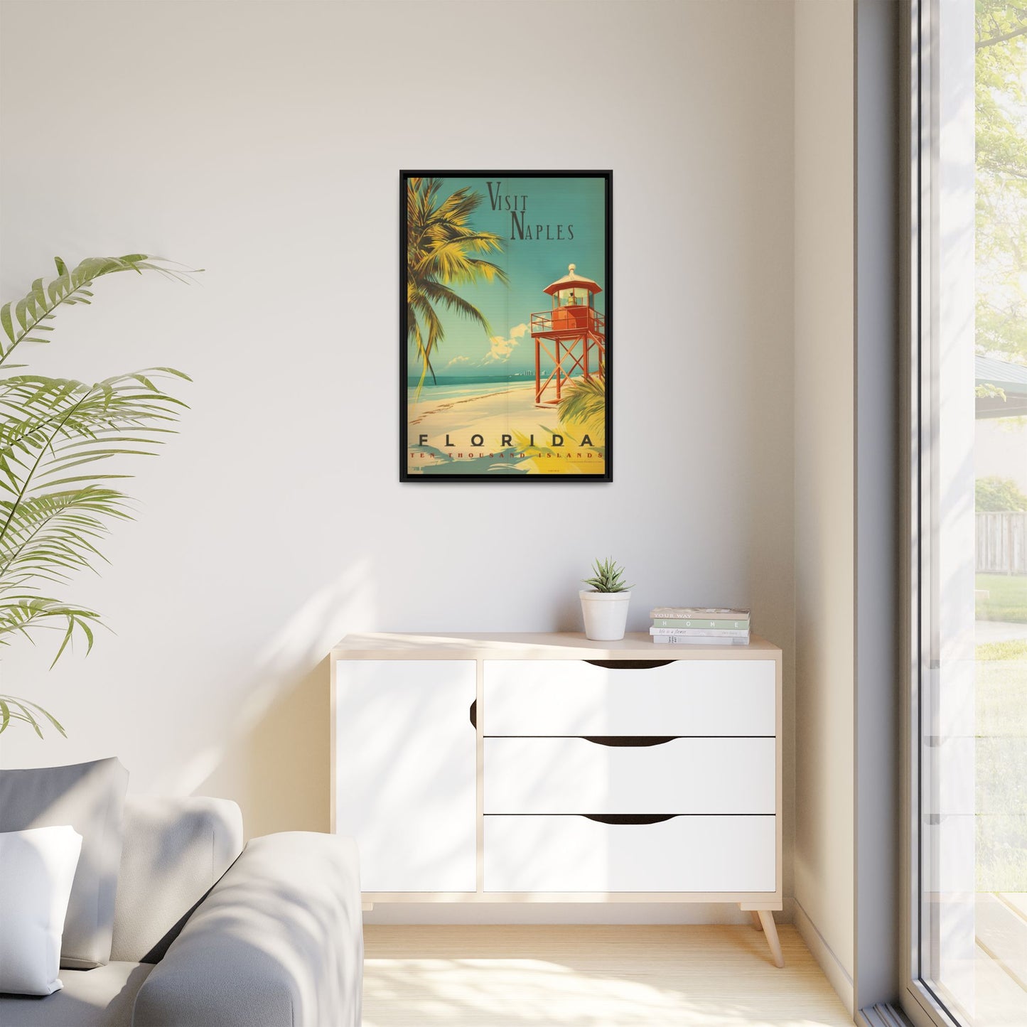 Naples Florida Vintage Beach Poster | Museum-Quality Fine Art Print