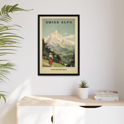 Swiss Alps Vintage Travel Poster | Fine Art Print