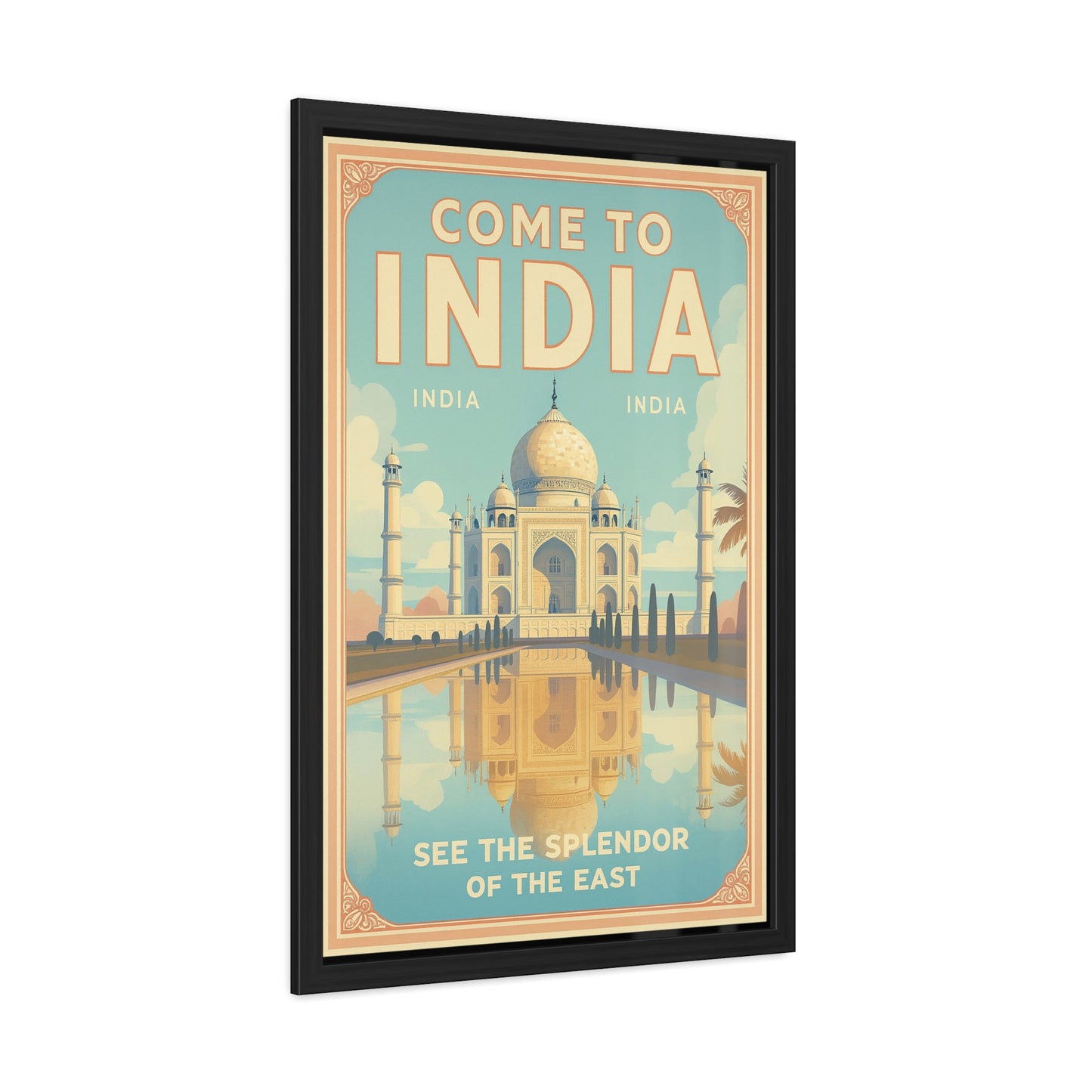 Vintage India Travel Framed Poster — See the Splendor of the East | Vintageanna_M