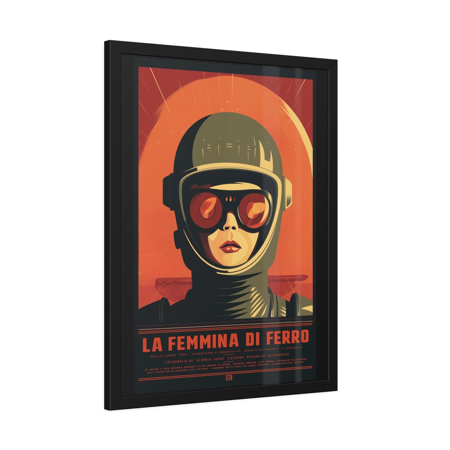 Framed Poster — La Femmina di Ferro Retro Sci‑Fi Art Print