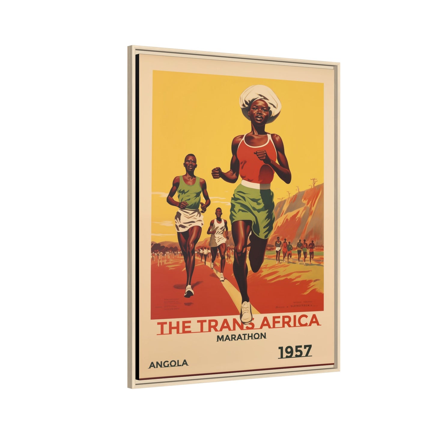 Trans-Africa Marathon 1957 Vintage Poster | Fine Art Print