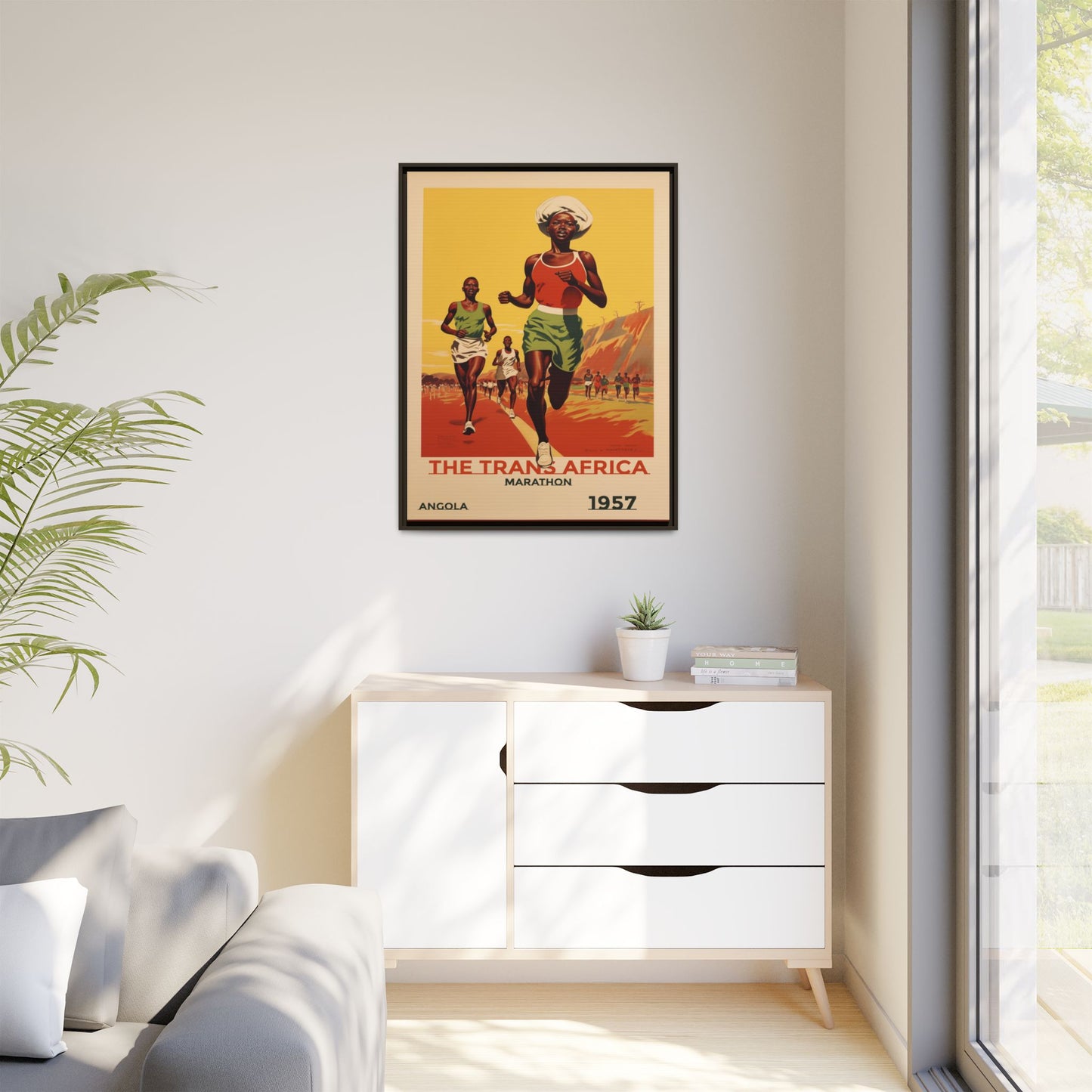 Trans-Africa Marathon 1957 Vintage Poster | Fine Art Print