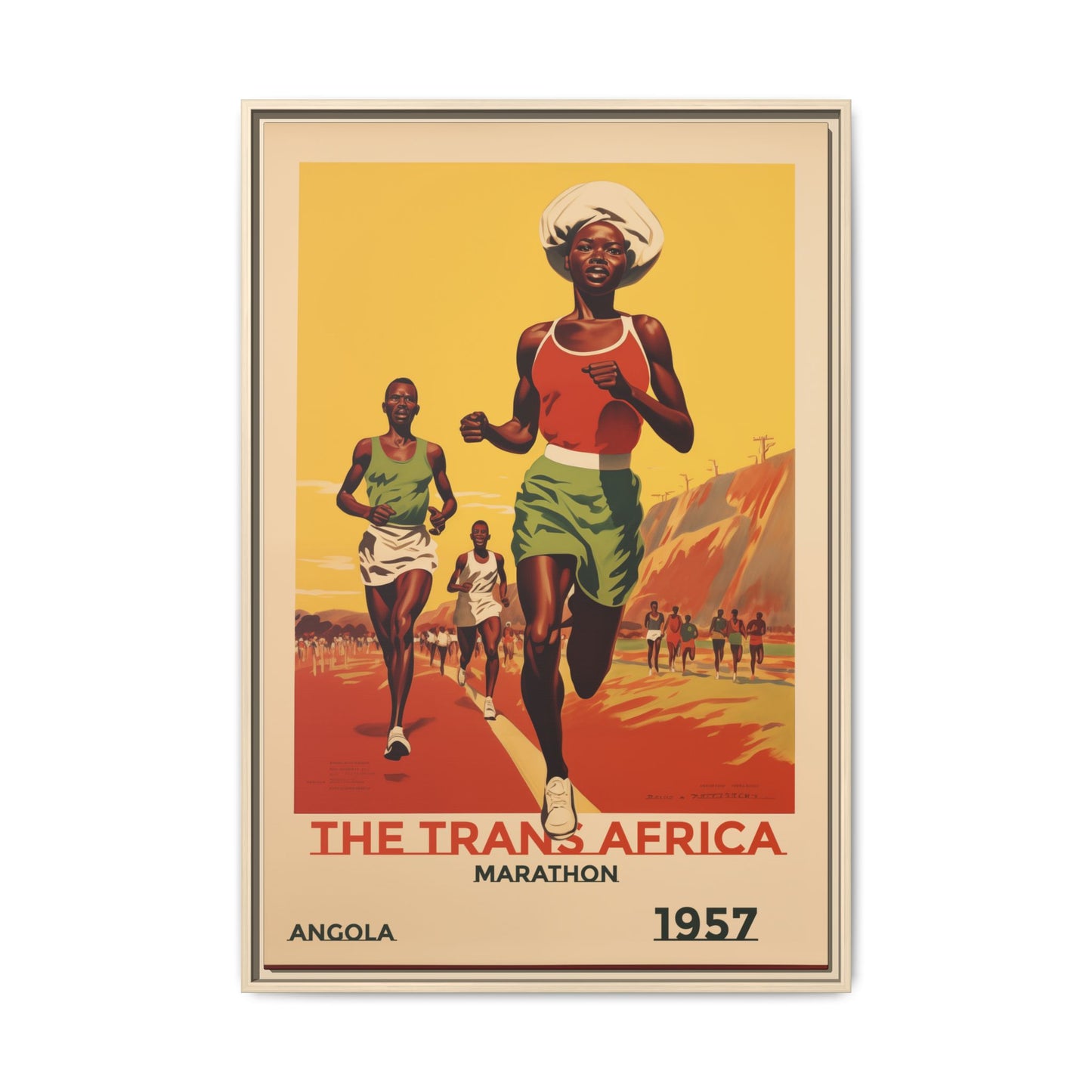 Trans-Africa Marathon 1957 Vintage Poster | Fine Art Print