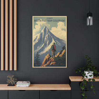 "Visit Southwestern Colorado Poster - Matte Stretched Canvas Wall Art" Matte Canvas, Stretched, 1.25"