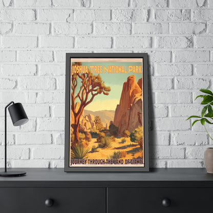 Framed Poster — Joshua Tree National Park Vintage Travel Print