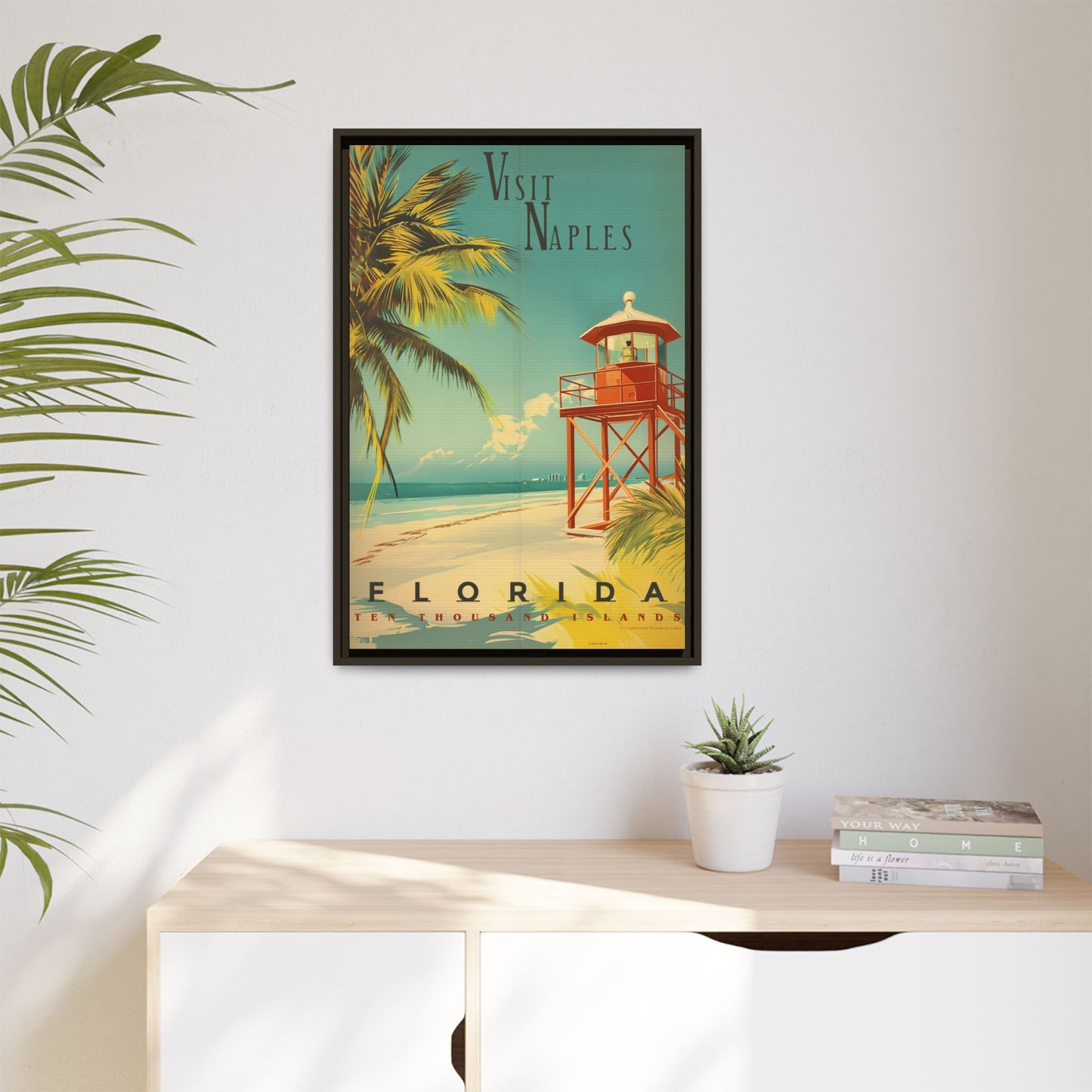 Naples Florida Vintage Beach Poster | Museum-Quality Fine Art Print
