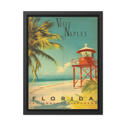 "Visit Naples - Ten Thousand Islands Vintage Florida Framed Poster" Visit Naples Florida, Framed Posters