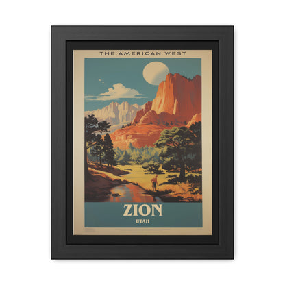 Vintage Utah Poster - Zion National Park, The American West Art Print Framed Posters